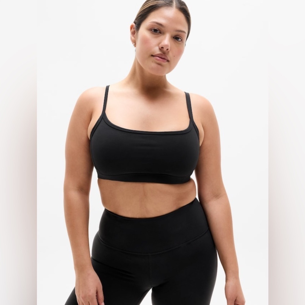 NWT Athleta Salutation Square Neck Black Bra Size XL D-DD Cups